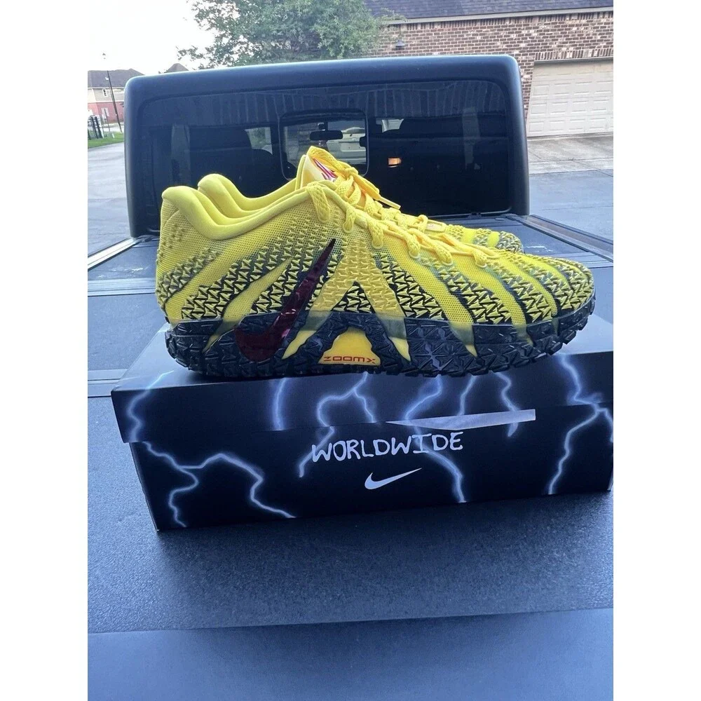 Nike Ja 3 'Let Me Be Ja' Yellow/University Red Shoes Men's size 12.5, HF2793-702